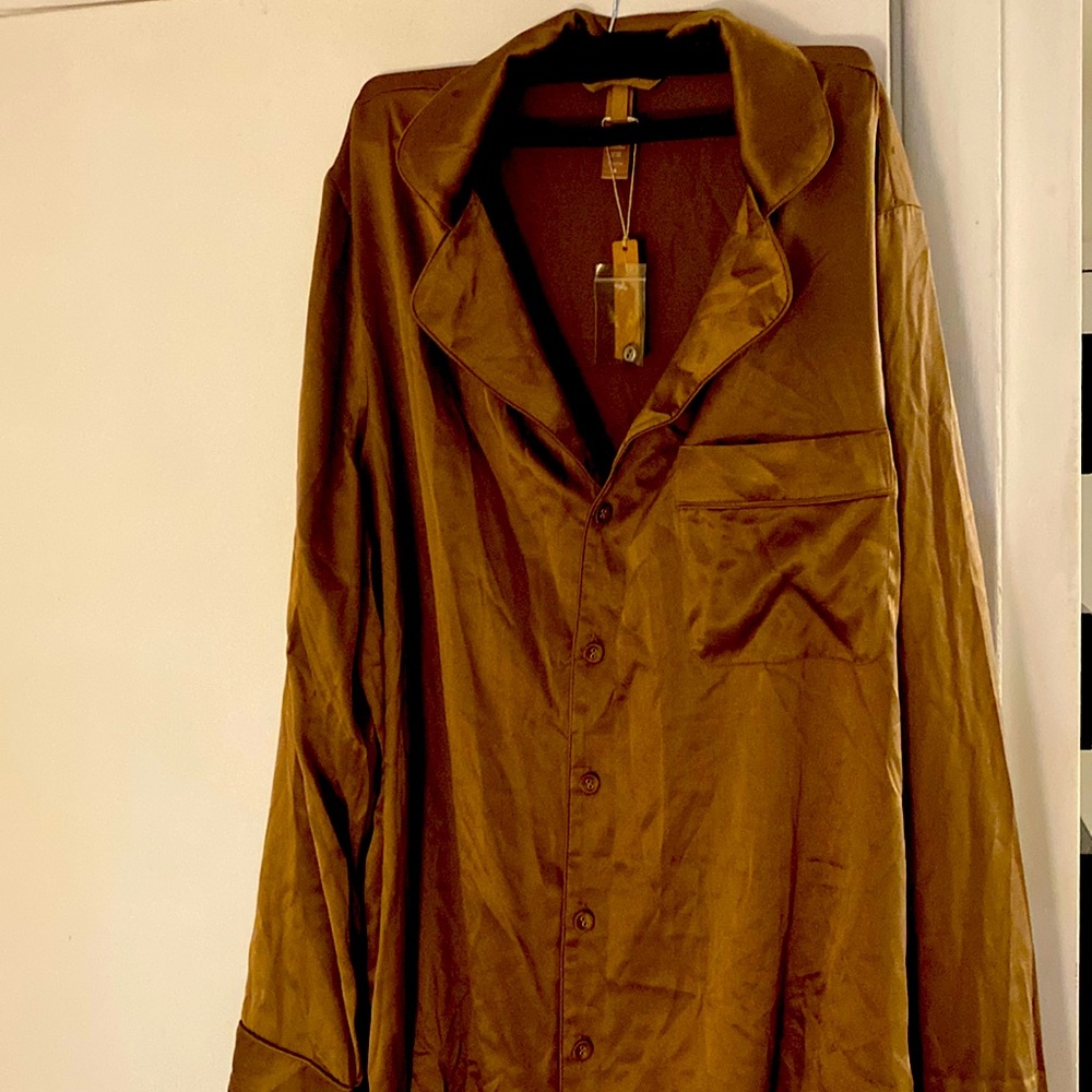 Skims silk night shirt new